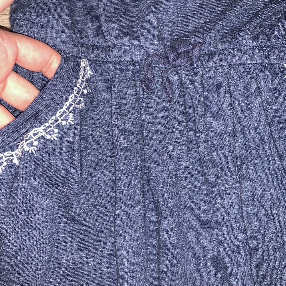 Girls Comfy Denim-Look Dress - Picture 3 of 6